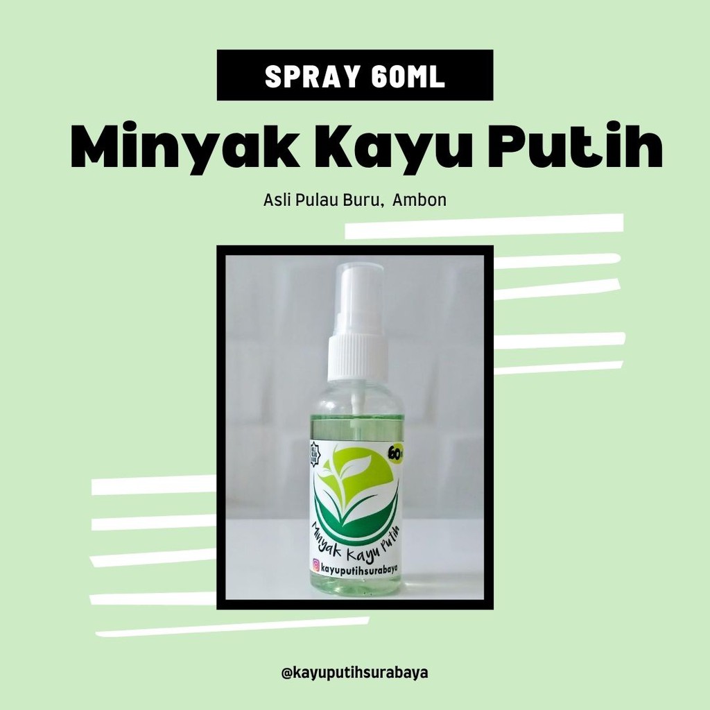 Minyak Kayu Putih asli Ambon Pulau Buru spray 60ml