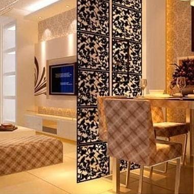 ☛ Dekorasi Penyekat Ruangan Partisi Pembatas Ruang Tamu Sekat 3D Vintage - Putih ☝