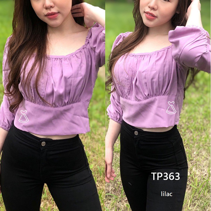 TP363 - ATASAN LENGAN BALON PASTEL KOREAN LOOK