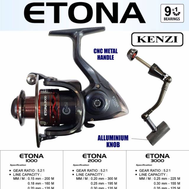 Reel spinning kenzi etona 1000-3000 best seller