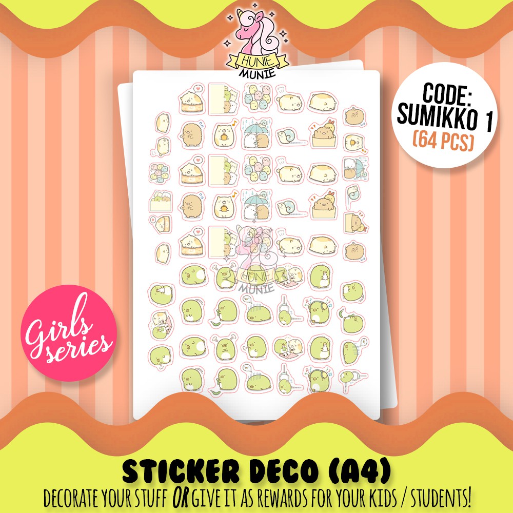 

Sticker Deco - Sumikko Gurashi SERIES Stiker Girls - Hunie Munie