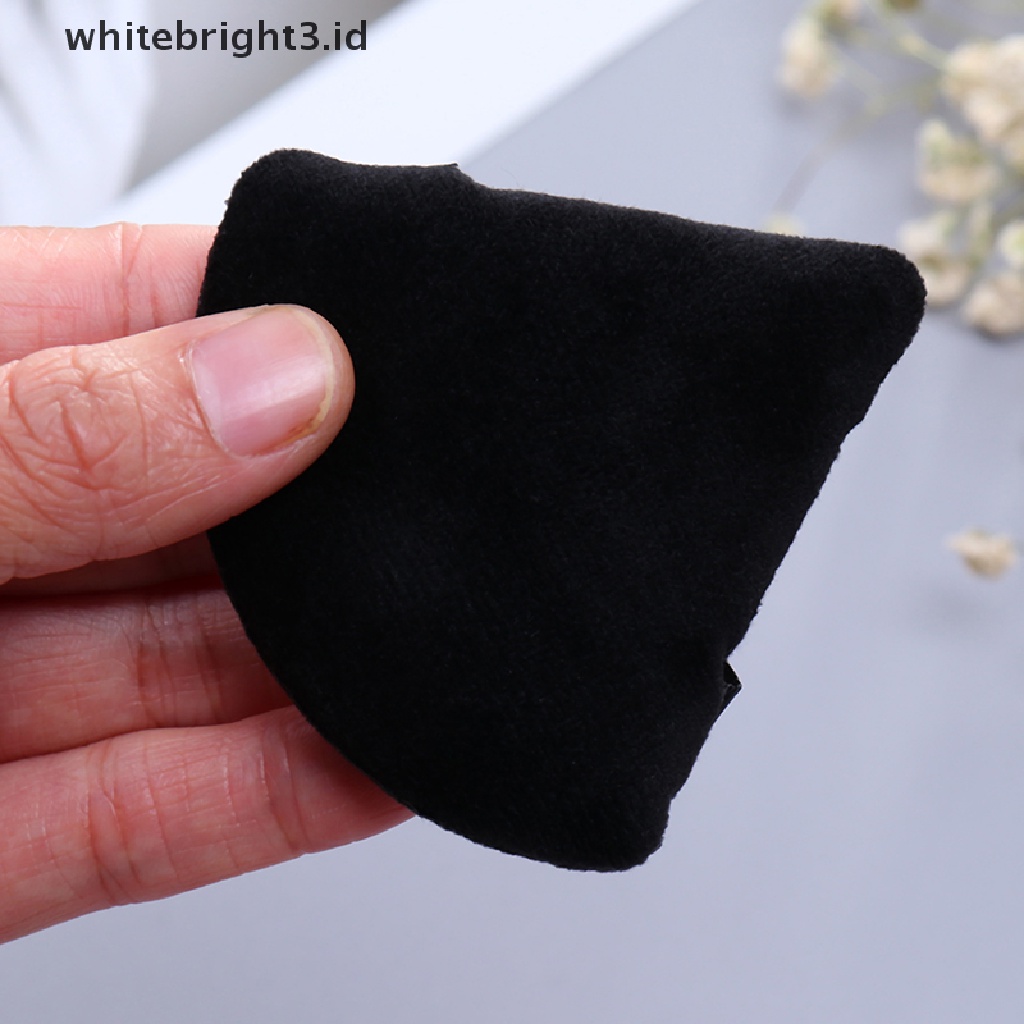 (whitebright3.id) Spons Puff Mini Bentuk Segitiga Bahan Katun Satin Untuk Makeup