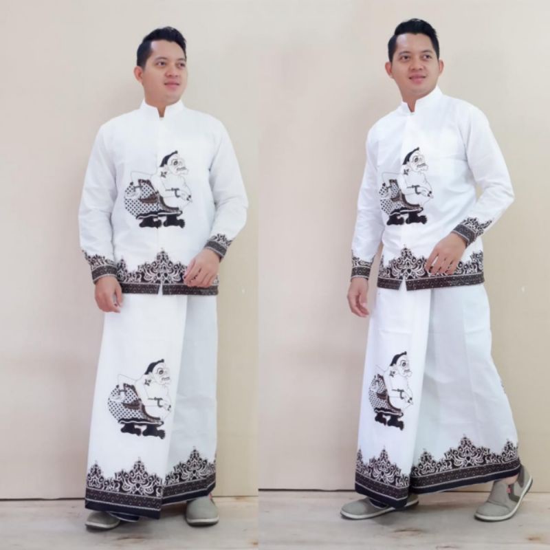 Sarung Batik Pria Setelan Baju Koko Pria Modern