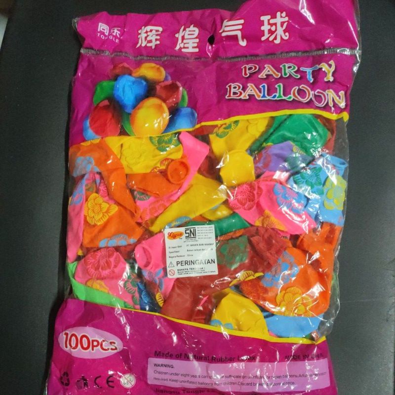 Balon Latek  Motif Campur 12in (100PCS)..