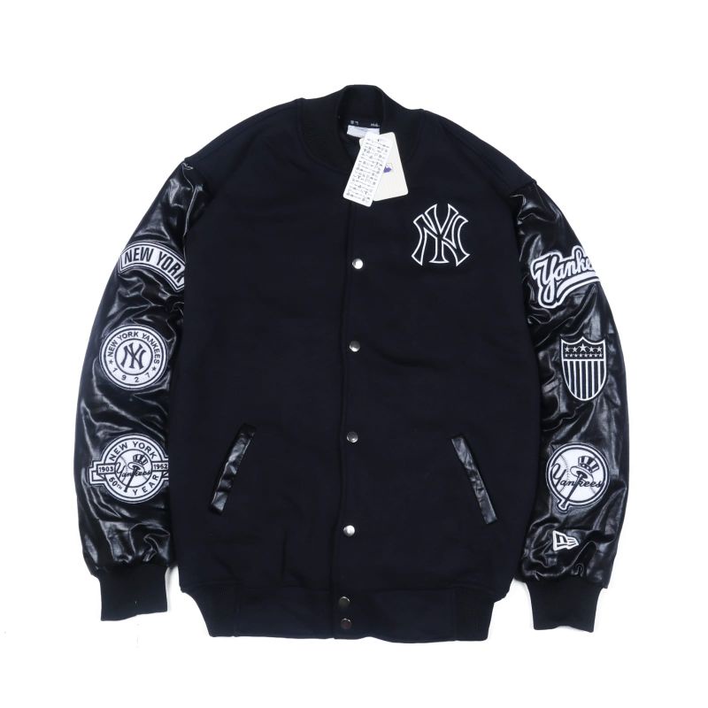 JAKET VARSITY MLB NY FULL BORDIR - VARSITY MLB NY FULL TAG & LABEL - JAKET BASEBALL NY