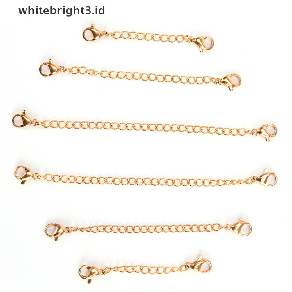 (whitebright3.id) Rantai Extender Tail Links Untuk Membuat Perhiasan Kalung / Gelang / Anting