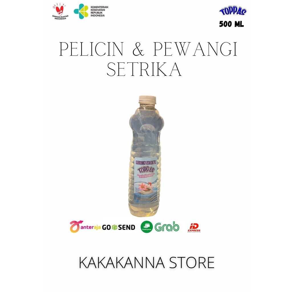 Pelicin Setrika 500 ML Toppas Izin Kemenkes RI