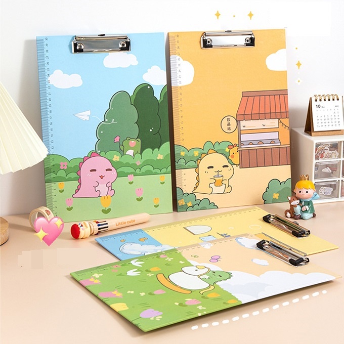 

[areum.in] Papan Jalan DINO & DUCK / Papan Ujian / Clipboard A4