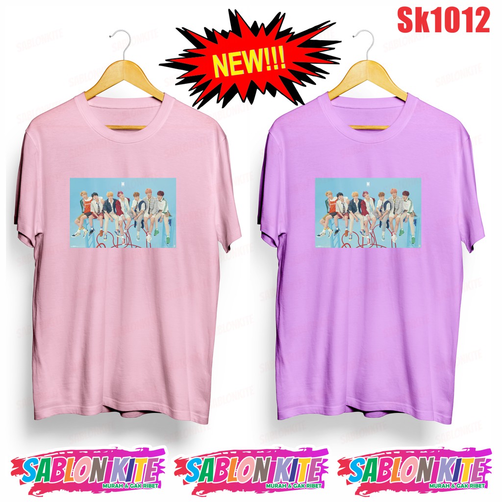 MURAH!!! KAOS  KPOP MEMBER SK1012 JK V JH JIN RM SG JM ADA 8 WARNA UNISEX COMBED 30S