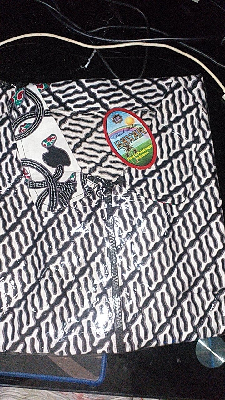 Maxi Cardi Morena Batik Wanita Panjang Syari Abu Cokelat Premium Kondangan