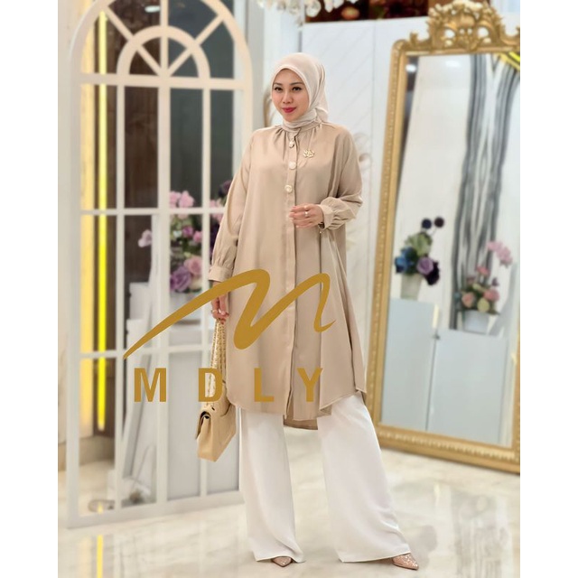 Kemeja Atasan Wanita Terbaru Kekinian OOTD Gemma Tunik By MDLy Special Nude