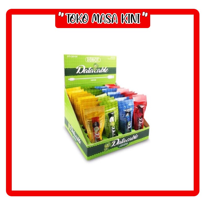 ROBOT RT-CB100 / RT-CD100 1M DATA CABLE CANDY MICRO / kabel data ROBOT RT-CB100 / RT-CD100 micro usb