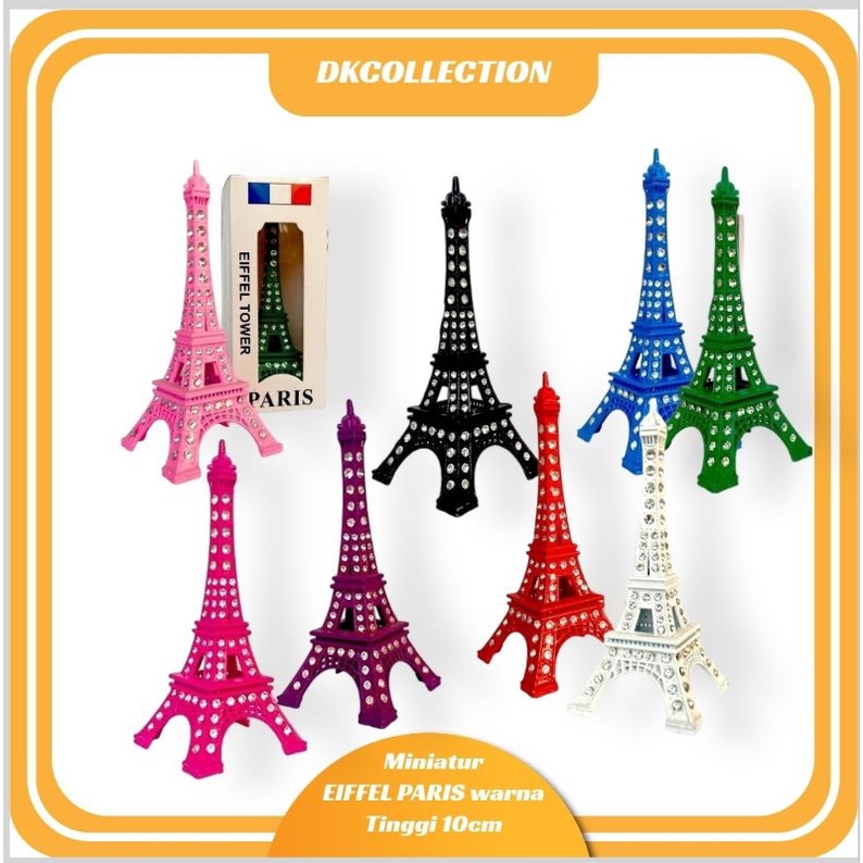 Miniatur EIFFEL WARNA swarovski  menara eiffel WARNA MINIATUR paris 10cm miniatur eiffel tower warna