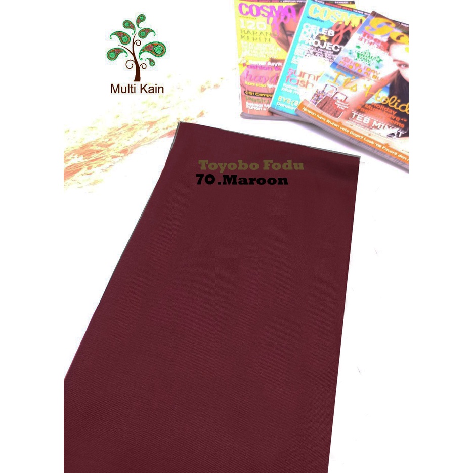 Bahan Multi kain katun cotton toyobo FODU (COPYRIGHT, TERDAFTAR) asli premium-FODU70 maroon