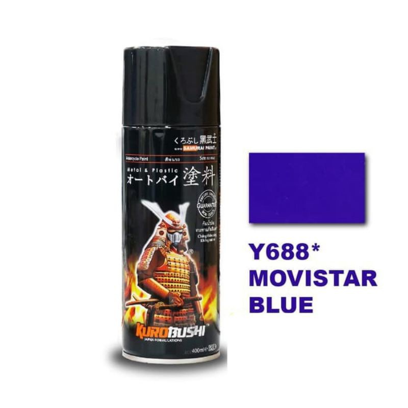 Pilok Pilok  cat semprot Samurai movistar y688 400ml  Samurai Kurobushi Movistar Blue Y688 400ml