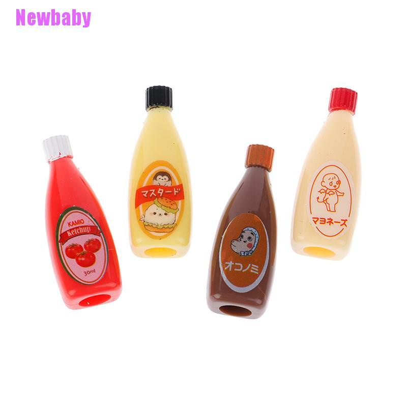 (Newbaby) Mainan Miniatur Kecap / Selai / Saus / Cokelat Skala 1: 12 Untuk Dekorasi Rumah Boneka