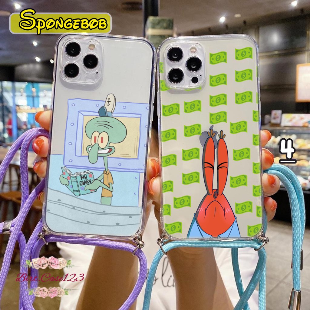 Softcase Slingcase Lanyard Bening SPONGEBOB Oppo A8 A31 A9 A5 A53 2020 F11 A9 A9x Pro BC4476