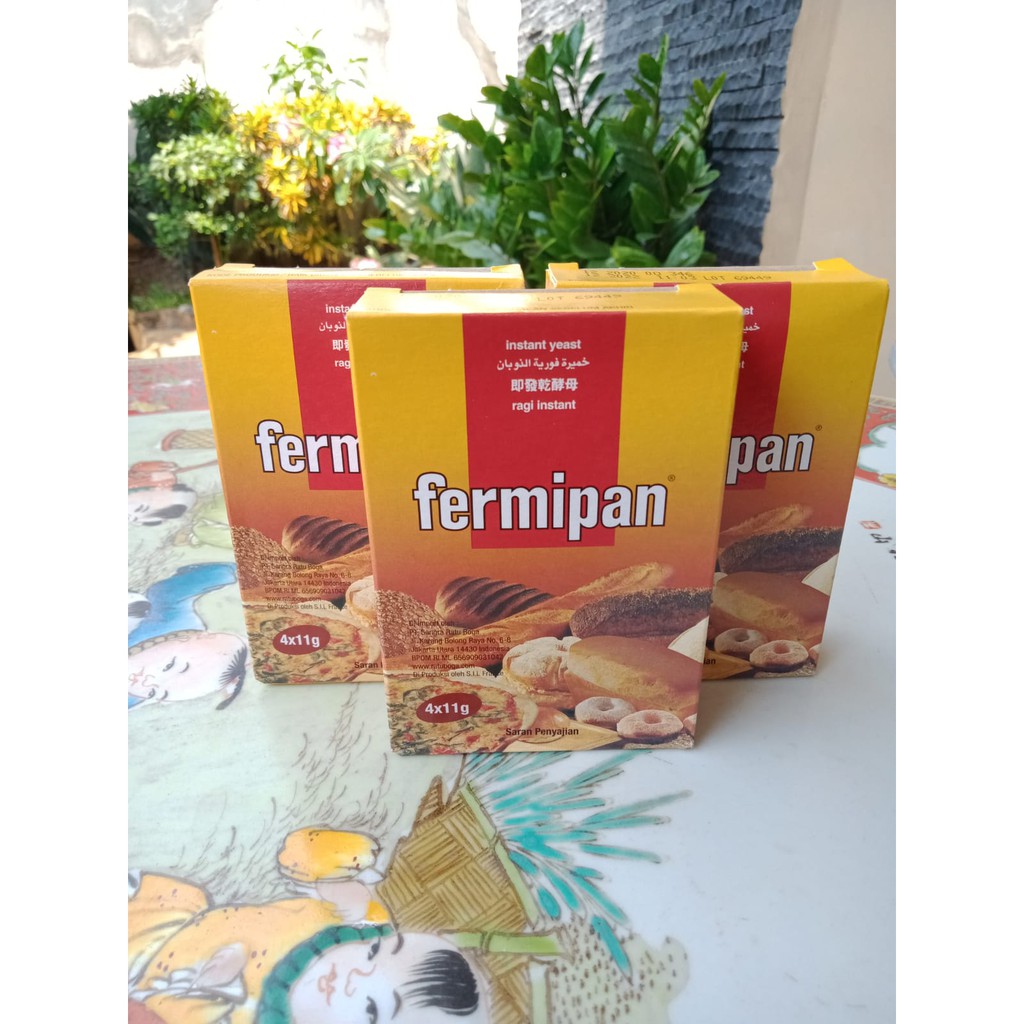 

Ragi Yeast Ragi Kering Fermipan Brown 4x11 gr