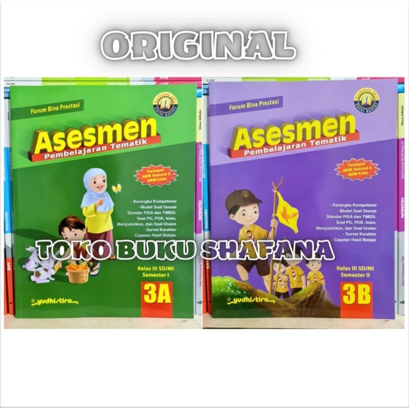 Buku Asesmen Pembelajaran Tematik  3A dan 3B Untuk Kelas 3 SD  K13 Edisi Revisi Penerbit Yudhistira