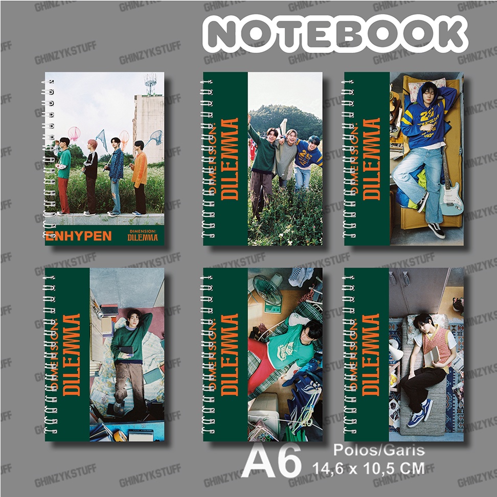 

Notebook KPOP ENHYPEN DIMENSION - DILEMMA Charybdis Ver A6 10,5 cm x 14,8 cm Seri 2
