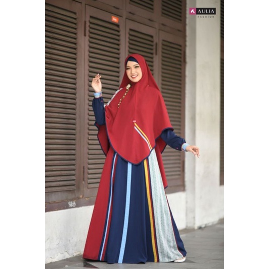 SET GAMIS SYARI REEYNA CLOUD GREY by AULIA FASHION COCOK REMAJA DEWASA BUSUI BUMIL ORIGINAL TERMURAH