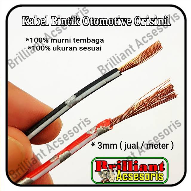 Kabel Otomotive Astra Original Tembaga - Bintik Totol - 0.5mm / 0.85mm / 1.25mm - Harga Rol 10meter