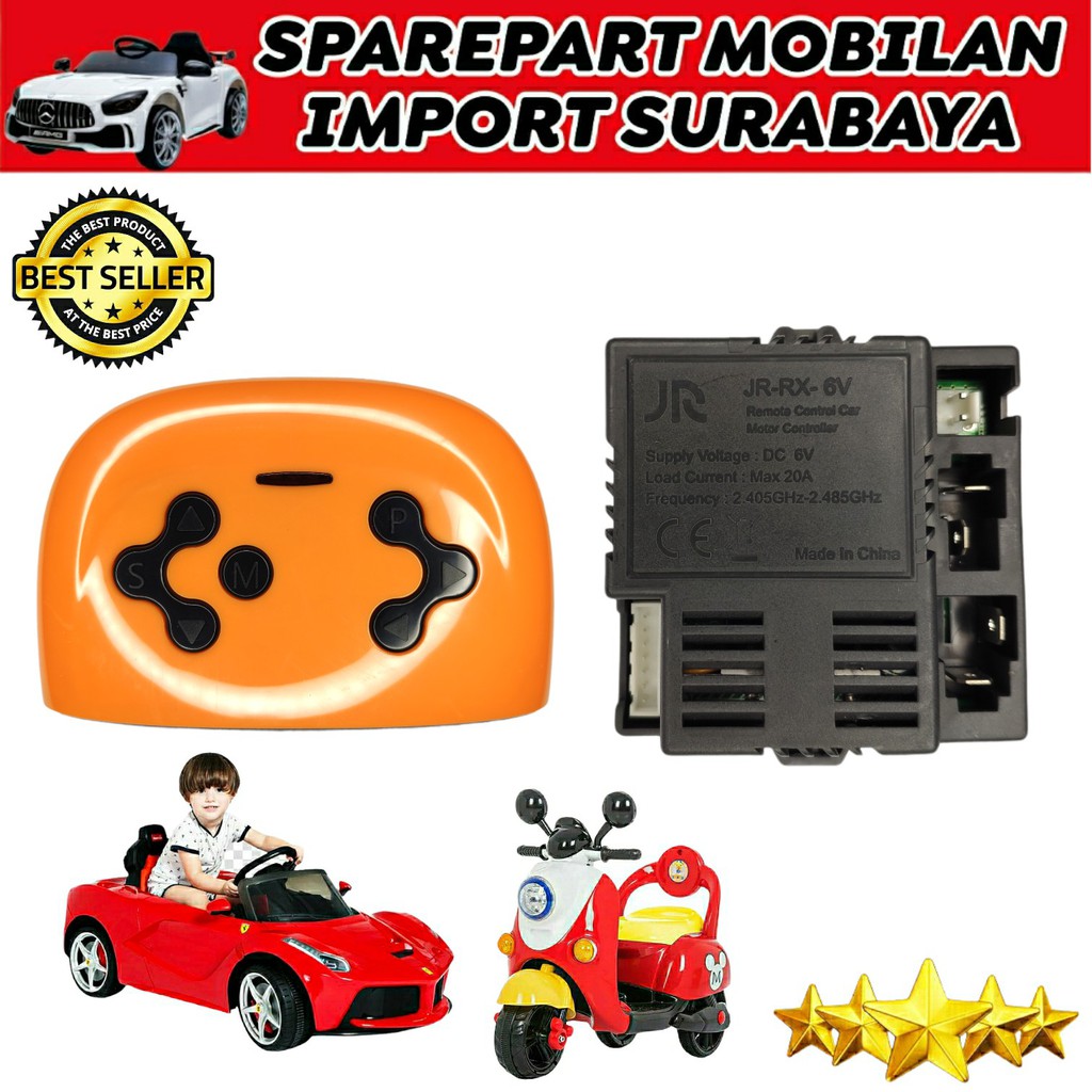 JR RX 6V MODUL CONTROLLER MOBIL MAINAN ANAK JR-RX6V SPAREPART MOTOR MICKEY MOUSE SCOOPY VESPA ANAK