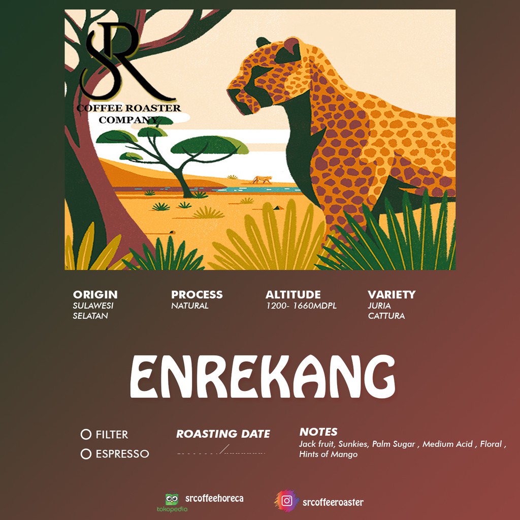 

Kopi Arabika Enrekang Natural 200 gr - Arabica Roasted Beans
