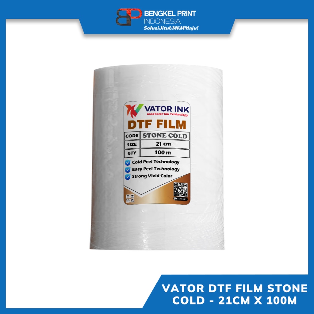 PET FILM DTF VATOR STONE COLD 21CM x 100M | 1ROLL | EASY PEEL | PET FILM DTF VATOR