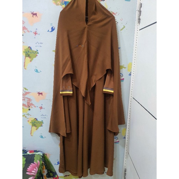 preloved set qoniah coklat sisesa