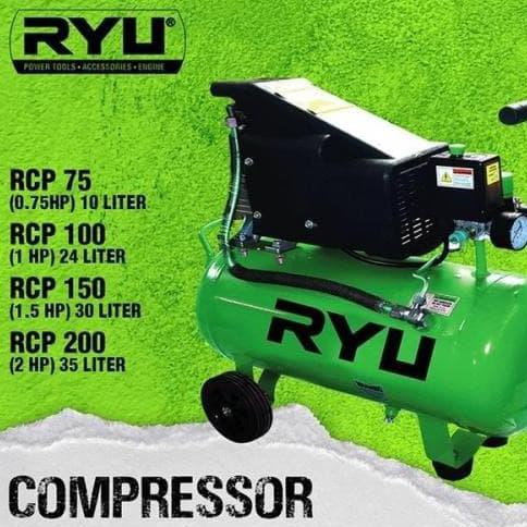 MESIN kOMPRESOR ANGIN / COMPRESSORE RYU RCP 75 560 W BY TEKIRO