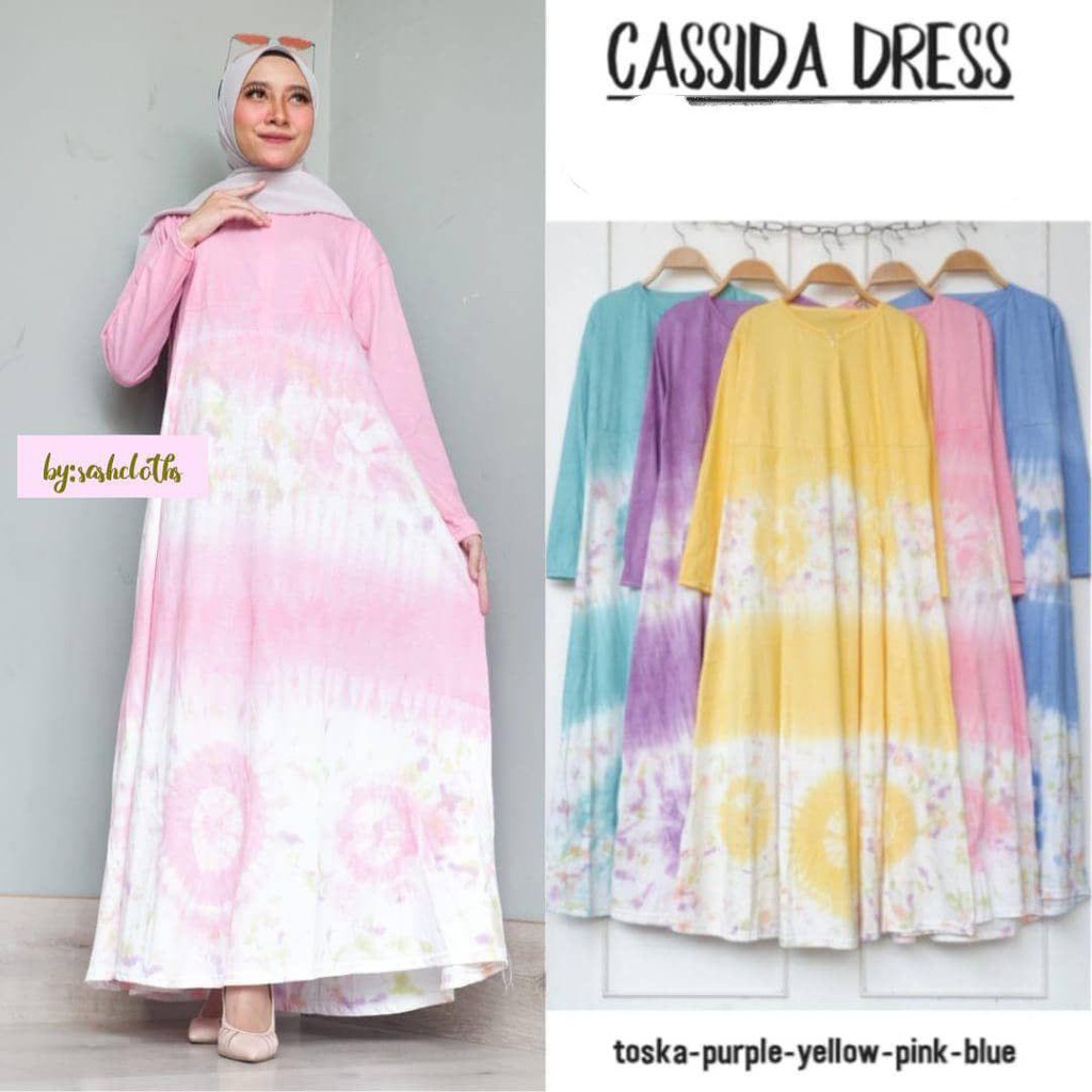  GAMIS KAOS OREO  PELANGI TIEDYE JUMPUTAN Shopee Indonesia