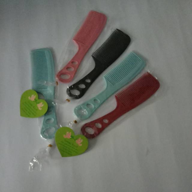 Souvenir Pernikahan Sisir Lobang Tiga Mini (Kecil) Kemasan Plastik