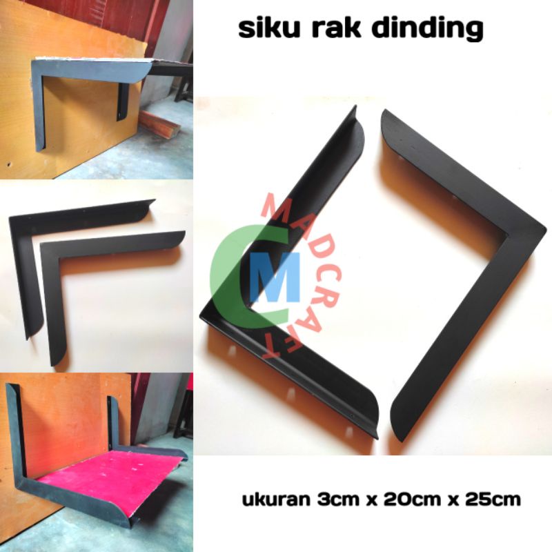 siku rak dinding letter L bracket braket penyangga pangkon dudukan ambalan rak dinding minimalis 1 r
