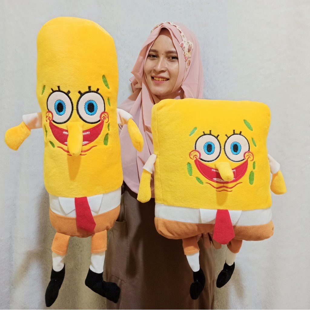 Boneka Spongebob L sepasang guling dan bantal