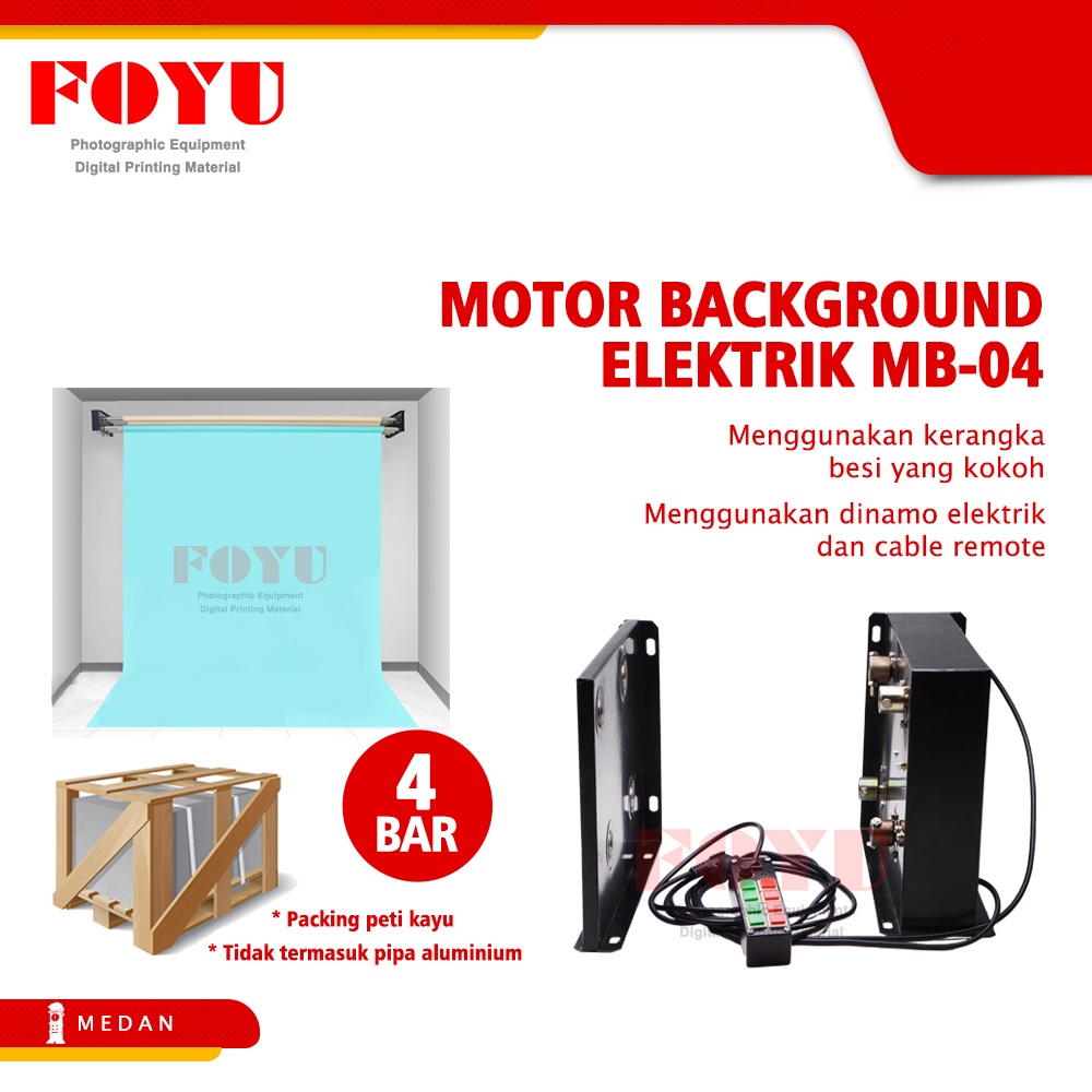 Motor Expander Background Elektrik Besi 4 Slot Bar Cable Remote MB-04
