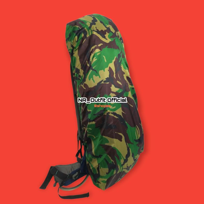 Rain Cover Bag Pendaki Gunung Army Doreng Size 75-80Liter Pelindung Tas Ransel Punggung Raincoat NR_Outfit Official