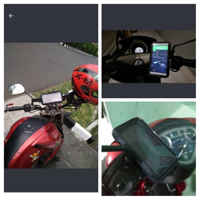 holder handphone untuk map GPS tas hp ojek online sepeda motor