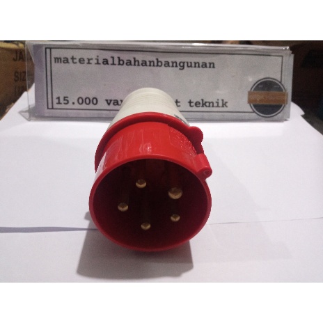STOP KOTAK INDUSTRI MOBILE SOCKET MALE 5 KAKI 16 AMPERE FORTCEE STEKER GENSET 5 KAKI 16A COLOKAN