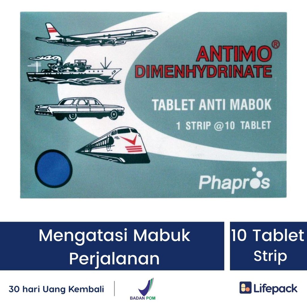 Jual ANTIMO - Obat Mual Muntah Mabuk Perjalanan - LIFEPACK Indonesia