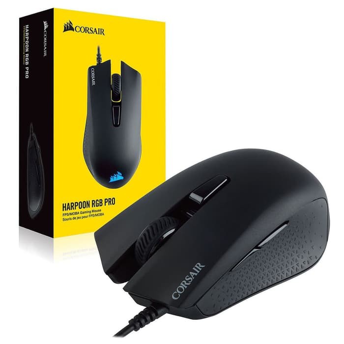 Corsair Harpoon RGB PRO - Mouse Gaming FPS/MOBA Hitam Ringan