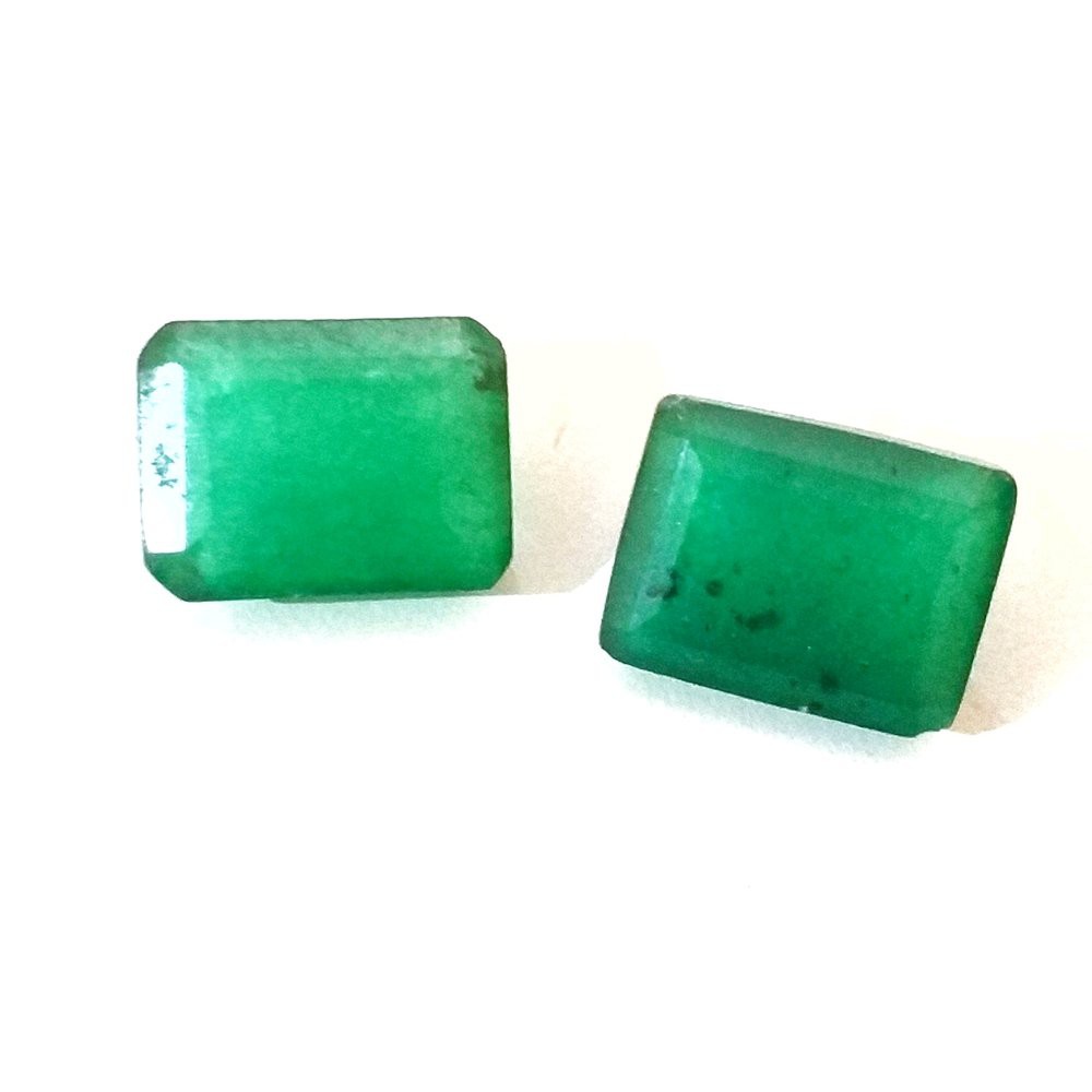 BATU PERMATA NATURAL ZAMRUD ZAMBIA GREEN OCTAGON