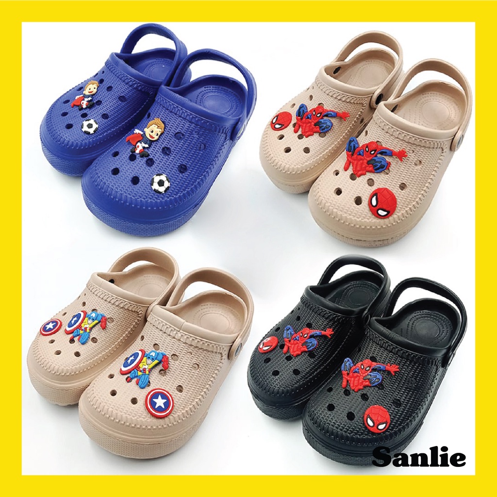 Sanlie Sepatu Sandal Anak Bahan EVA Aneka Warna Motif Kartun Hewan Untuk Anak Keren Anti Air 527