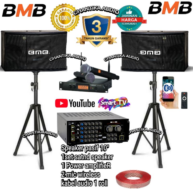 Paket Karaoke Speaker  Bmb 10 inch CS 450 V DAN AMPLIFIER BLUETOOTH DA 3000 PRO BT