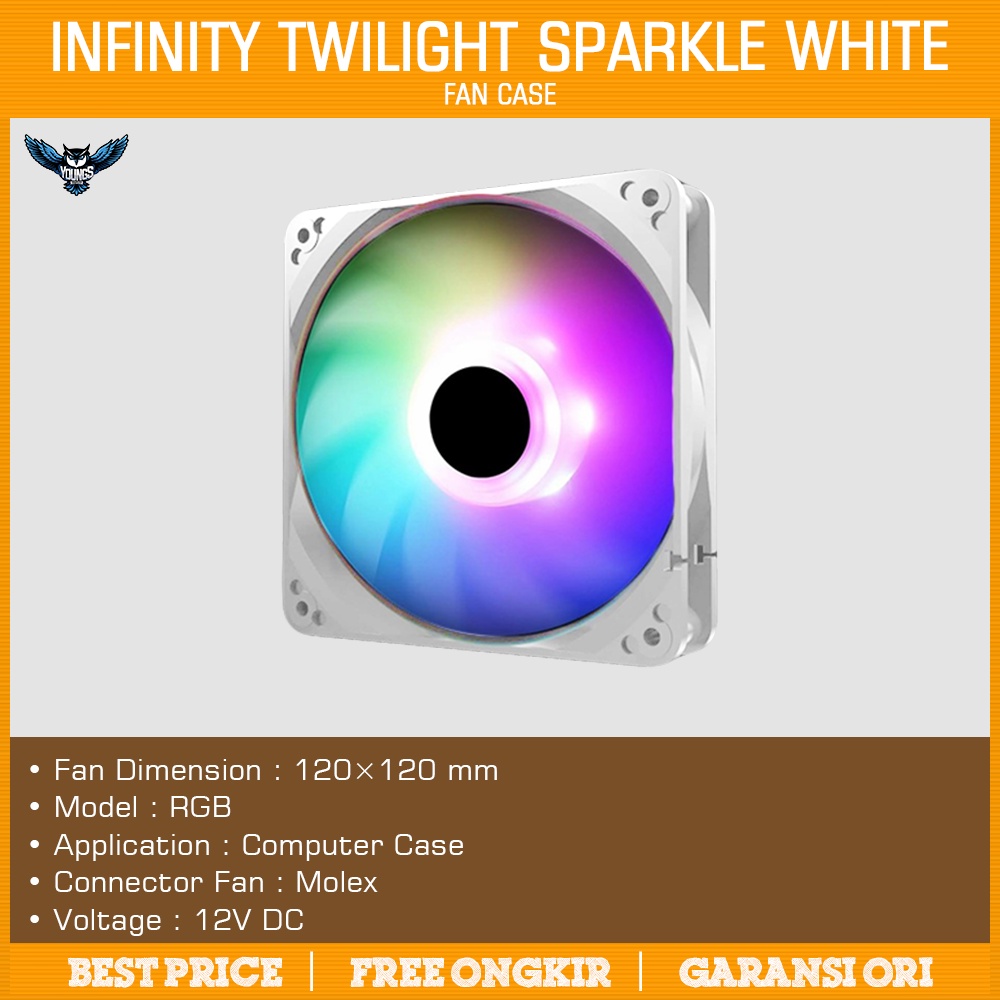 Fan Case Infinity Twilight Sparkle White (12cm RGB Led 120mm Casing)