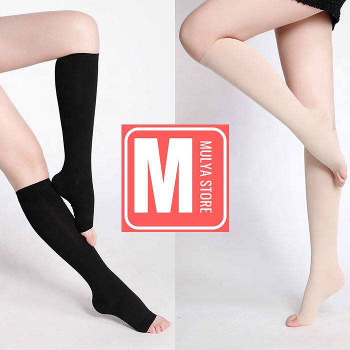 Stocking Varises Calf Stoking Kompresi Bawah Lutut Medical Compression Socks Varises Open Toe