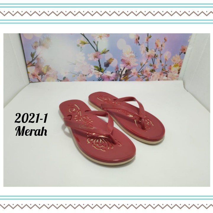 SANDAL WANITA IMPORT MODEL FLAT KASUAL NYAMAN DAN MODIS GLANZTON 2021-1 UK.37-41