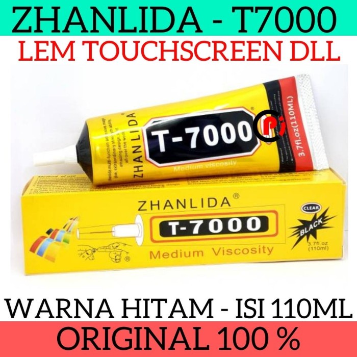 Original Zhanlida T7000 Lem Jelly LCD Touchscreen 110mL Black Hitam