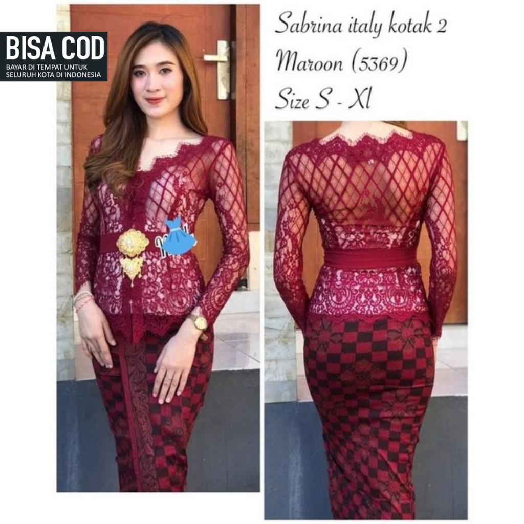 Set Kebaya Bali Modern Sabrina Wisuda dan pesta Kekinian A28