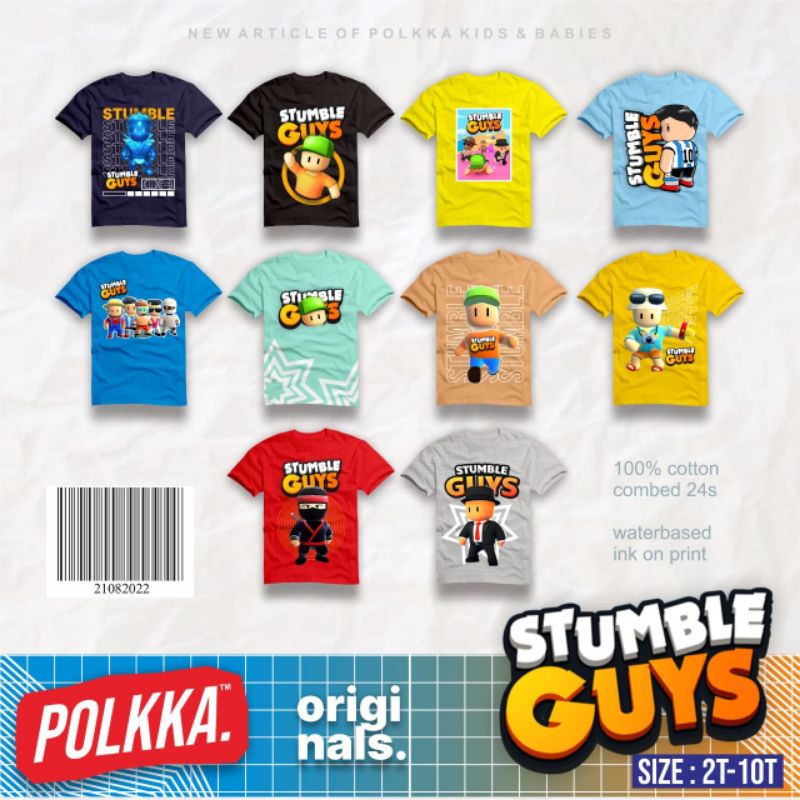 KAOS STUMBLE GUYS BY POLKKA SIZE KIDS 2-10 T nablfashion